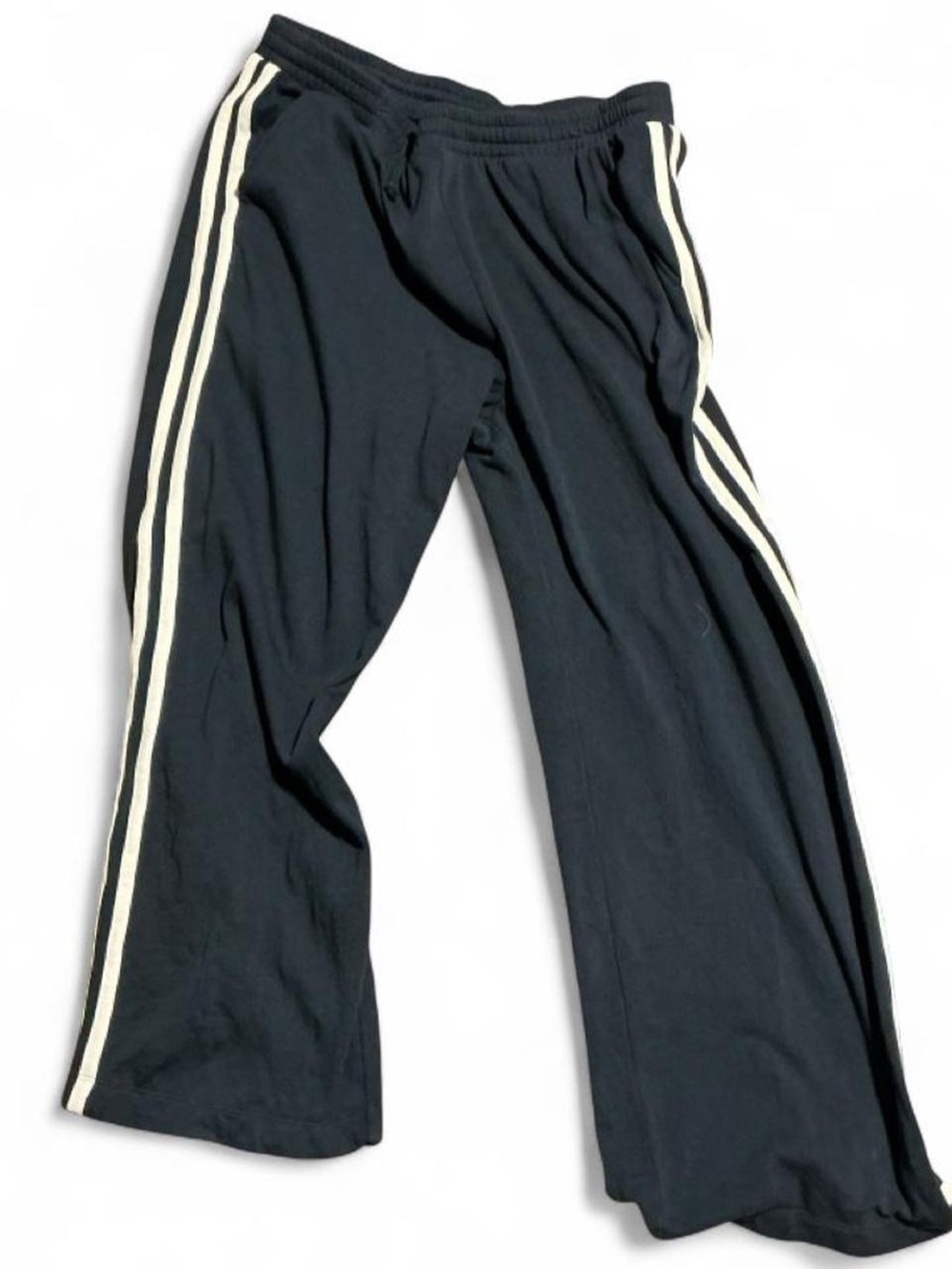 Old Navy Black Sweatpants with White Side Stripes